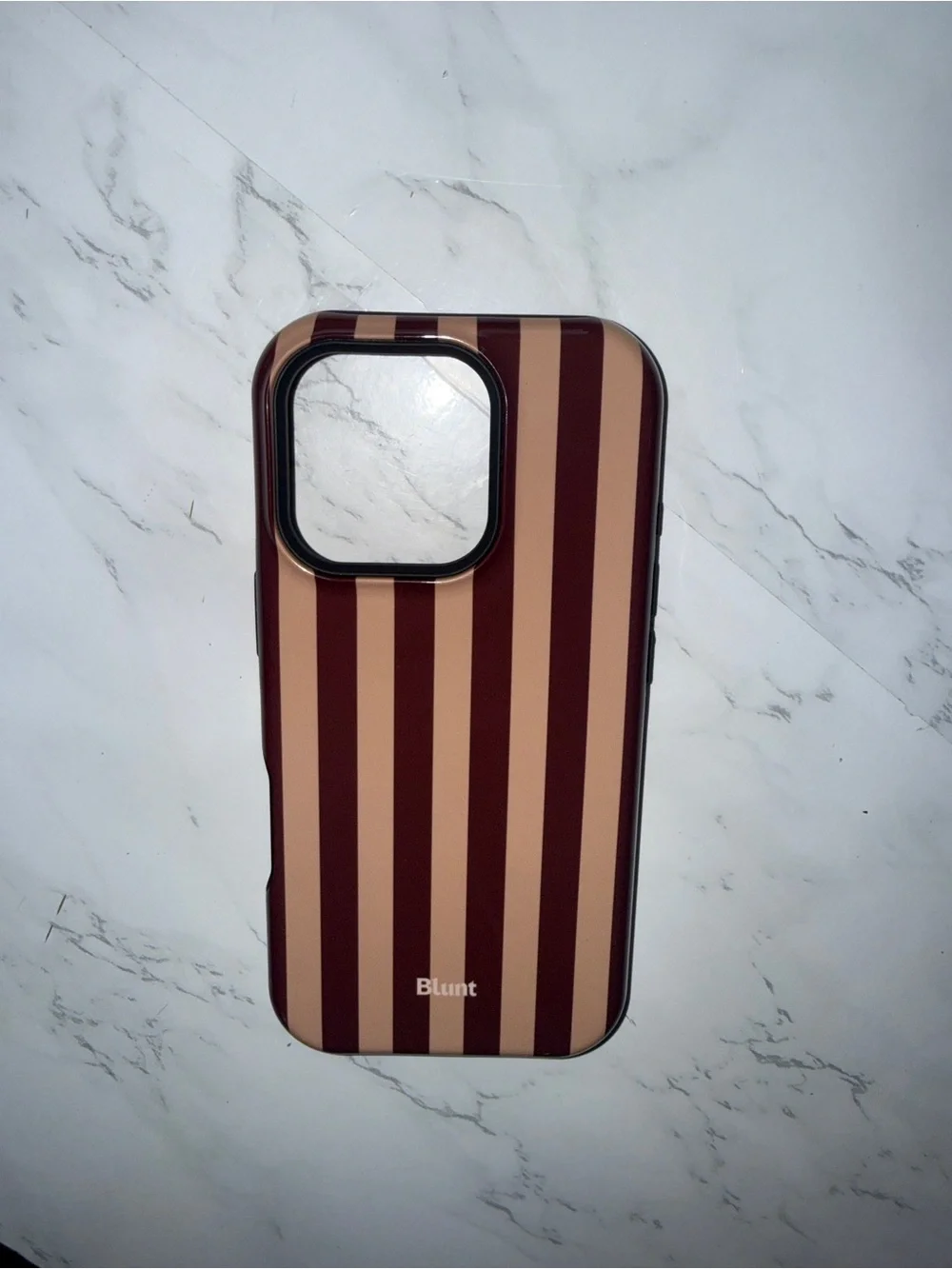 Brown & Cream Striped iPhone 16 pro Case